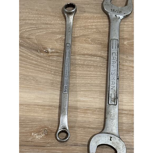 Craftsman Wrenches Set Of 5 Combination Made In USA - Picture 7 of 9